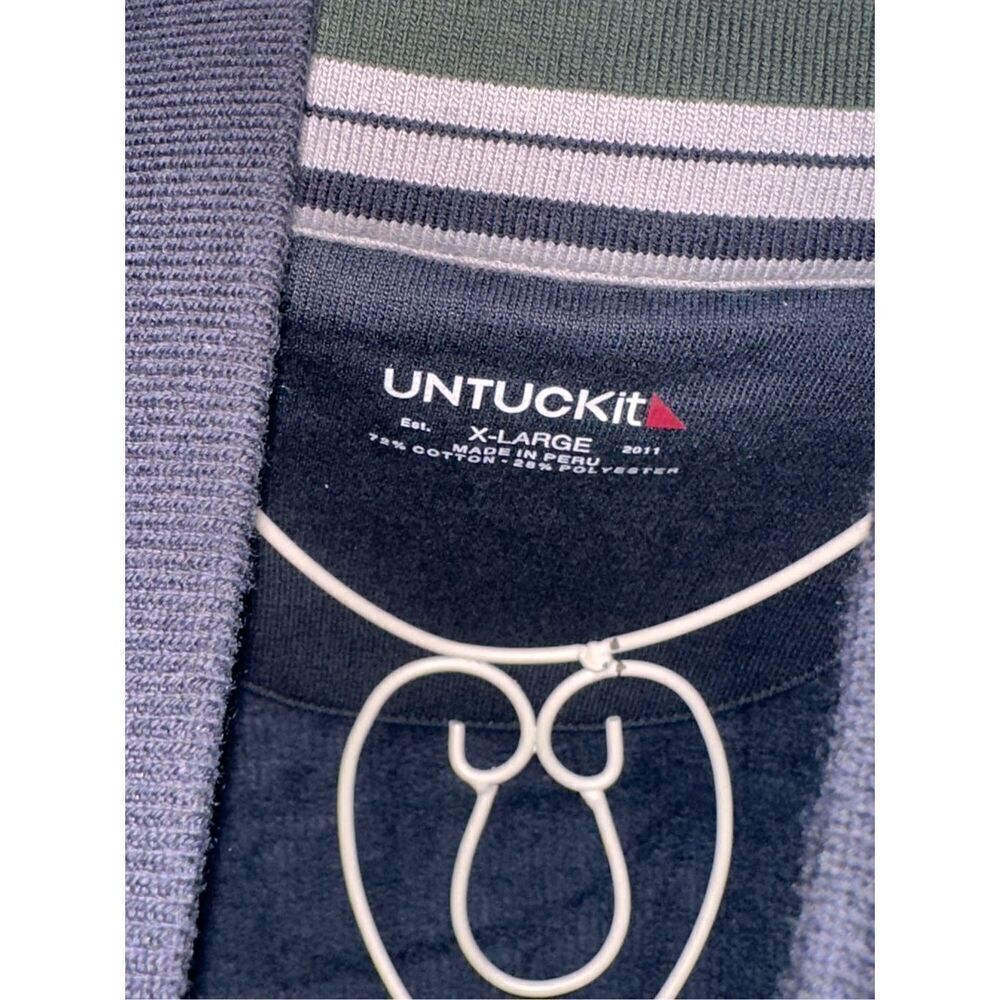 Nice Untuckit Solid Quarter Zip Pullover Sweatshi… - image 2